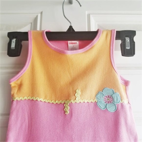 Gymboree PALM SPRING Sleeveless Dress, Pink & Orange, Size 4T - Picture 2 of 3